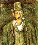 Paul Cezanne mannen med pipan USA oil painting artist